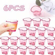 6/24Pcs Heart Shaped Shot Glass Set, Mini Cute Bar Accessories, 1.7Ounce Transparent Cute Mini Shot 