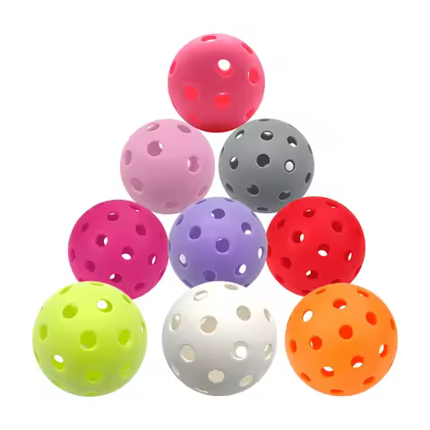 Colorful 40 Holes Pickleball Ball TPE Pickleball Balls Training Competition Pickleball Indoor Outdoo