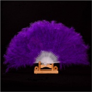 Prom Square Performance Fan 28 Pieces Feather Fan Chicken Feather Fan Performance Fan Stage Performa