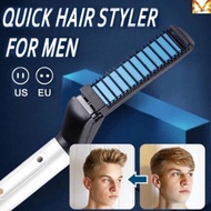 Sikat Alat Sisir Pelurus Perapi Pengatur Gaya Rambut Gimbal Keriting Pria Masa Kini Multifunctional 