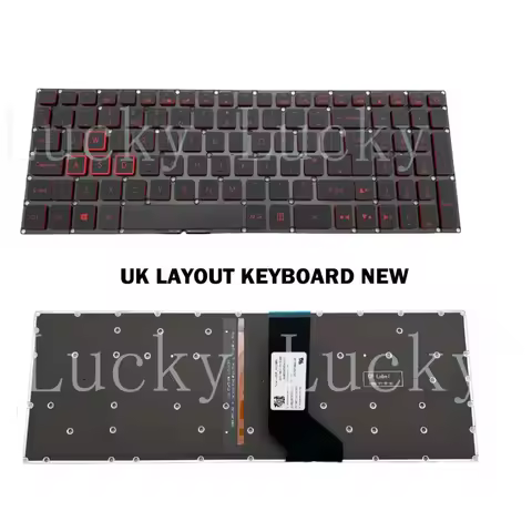 f For Acer Nitro 5 AN515-41 AN515-42 AN515-51 AN515-52 Backlit Keyboard UK Layout