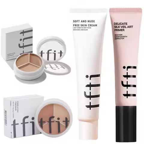 Korea Concealer Korea Facial Makeup Foundation Cream Invisible Pore Light Oil-Free Base Makeup Brigh