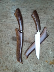 Pisau Dapur Baja 15 cm Kayu Ruyung atau Aren