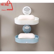 2-tier cloud-shaped soap wall shelf - 9898- TitiShop