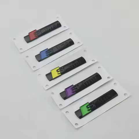 Audi Sline Emblem Car Leaf Panel Side Badge Sports Car Decorative Sticker A3 A4 B8 8P 8V A6 C7 A5 Q5