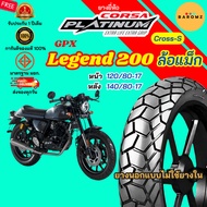 [New] GPX Legend 200 Tires Front Alloy Wheels 120/80-17 Rear 140/80-17 No Inner Tube Corsa Cross-S M