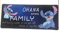 STITCH B แผ่นรอง คีย์บอร์ด รองคีย์บอร์ด keyboard ลาย STITCH OHANA  สติทช์  ขนาด 30 x 70 cm แผ่นหนานุ