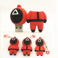Rtail Squid Game Sticks Cle Usb Flash Drive 128GB 64GB 32GB 16GB 8GB Pendrive PVC Cartoon USB Pen Dr