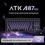 ATK A87 E-sports Wireless Mechanical Keyboard Three Mode Gasket Customized Panorama HIFI Sound Full