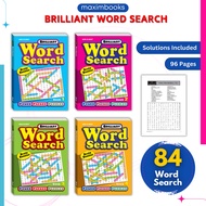 Brilliant Word Search 96 Pages - 4 Books - 84 Word Search - English Word Search