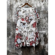 Soft round neck long floral t-shirt frs T5013