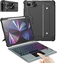 Nillkin Air 5th/4th Generation Case with Keyboard, 7 Backlight Colors, Magic Trackpad, Pencil Hoder, Slide Camera Cover Compatible with iPad Pro 11 inch 4th/3rd/2nd/1st Generation Keyboard Case