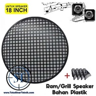 18" Inch Plastic Speaker Ram 18" Round Plastic Speaker Grill Cover 18inch Protective Net Speaker Cov
