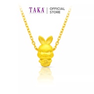FC7 TAKA Jewellery 999 Pure Gold Rabbit Pendant with 9K Gold Chain