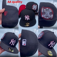 AA quality baseball cap, fitted cap, New Era 59FIFTY New York Yankees outdoor black men's cap with s