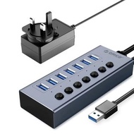 多位 充電器 ORICO Aluminum Multi-Port USB 3.0 Hub BC1.2 With Individual Switches 7 Port BT2U3