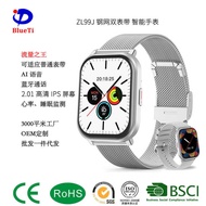 DafitZL99J Bluetooth Call Smart Watch Monitoring Multi-Sports Smart Watch Steel Mesh