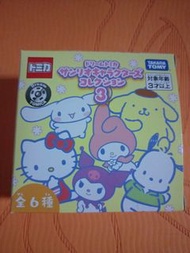 Takara Tomy Tomica Sanrio Characters 3 盒金車仔 PC狗,Hello Kitty,玉桂狗,布甸狗