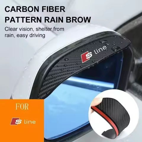 Car Rearview Mirror Rain Eyebrow For Audi Sline S6 S7 SQ5 SQ7 A3 A4 A5 A6 A7 A8L Q3 Q4 Q5 Q6 Q7 Q8 T