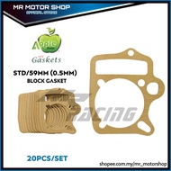 APPLE BLOCK GASKET (53/59/0.5MM) EX5 DREAM /WAVE100 /EX5 CLASS 1/CT100/SYM E BONUS/DEMAK