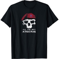 Best To Buy Vintage Army 82Nd Airborne All The Way Skull Maroon Beret T-Shirt