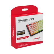 HyperX Pudding Keycaps - Double Shot PBT Keycaps White & White Pudding (English US (104 Keys) HKCPXP