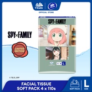 Vinda Deluxe Facial Tissue Large 3ply Spy X Family Limited Edition (4x110s)