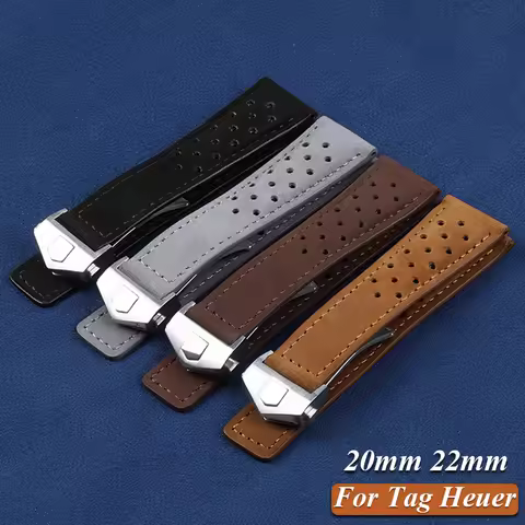 Genuine Cow Leather Watch Strap for Tag Heuer Watchband for Carrera Series Women Men Wristwatches Ba