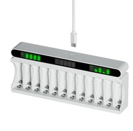 เครื่องชาร์จแบตเตอรี่ PALO 12 ช่องจับคู่ 1.2V AA / AAA