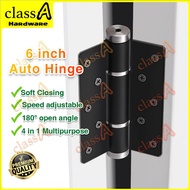 ClassAHW ecoWARE 6 inch Auto Hinge Soft Close Door Hinge Black Grey Hinge Restroom Door Hinge Bathro