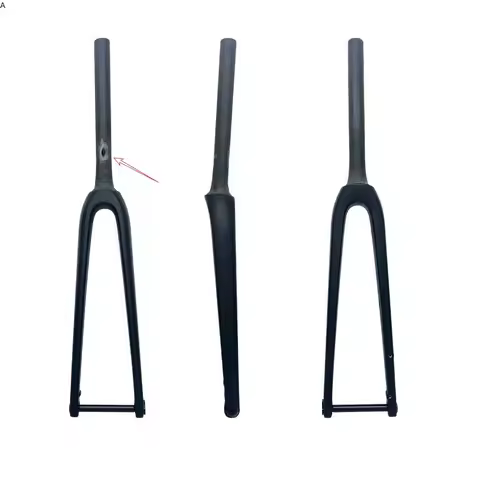 Full Carbon Bike Fork Rigid Design Internal Cable Alignment Thru-Axle Spinal Canal Reinforced for Hi