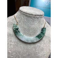 Floating Flower Jade Smile 14k Gold Chain