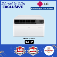 LG DUAL Inverter Smart Window Air Conditioner, Ultra Quiet Operation,  70% Energy Saving, Fast Cooling, ENERGY STAR®, works with LG ThinQ, Amazon Alexa and Hey Google, 10-Year Compressor Warranty Aircon 0.8HP (LA080EC)