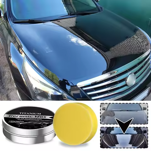 Car Scratch Repair Wax,Quick Carwash Car Wax,Titaniums Ceramic Wax Cream Professional Car Wax Coatin