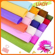 LIAOY Flower Wrapping Bouquet Paper, Thickened wrinkled paper Production material paper Crepe Paper, DIY Handmade flowers Packing Material