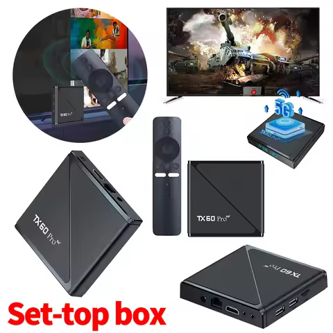 TV Box Android 24 Smart TV Box 16GB 256GB Media Player 14K 2.4G/5G Dual WiFi Set Top Box with Remote