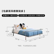 2025新款兒童不鏽鋼床網紅ins風單人鋼架床男孩臥室無甲醛鐵藝床