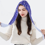 Hip-Hop Bandana Headscarf Unisex Solid Pirate Hat Durag Cap Embroidered Silk Long Tail Braid Turban Hat Headband