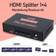 HDMI Splitter Adapter 1x4 4K Resolution Ports - PC-48 - Black/Black 1 Year Official Guarantee