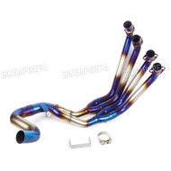 Honda CB650R CB650F Exhaust Header Blue Motorcycle Accessories