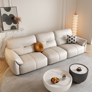 Fabric Sofa Italian Style Nordic Light Luxury Household Cowhide Washable 2 3 4 Seater Sofa Chair
