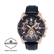 Casio Edifice Chronograph Black Genuine Leather Band Watch EFR559BGL-1A EFR-559BGL-1A