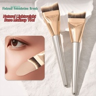 WMES1 Liquid Foundation Brush, Dense Bristle Ultra-thin Tail Crescent Makeup Brush, Professional Smo