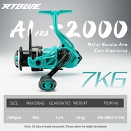 BEARKING RTBLUE A1 Spinning Reel 12Kg MaxDrag 5.2:1 Freshwater Saltwater Fishing Reel