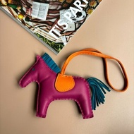 ::HERMES:: 紫藍橘拼色大馬吊飾