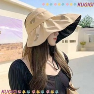 KUGIGI Bucket Hat Outdoor Summer Panama Hat UV Protection Foldable Sunshade Hat