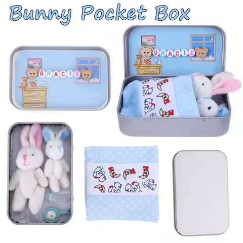 New Mini Little Pocket Bunny Decorative Boxes DIY Pet Bunny Adoption Easters Baskets Decorative Boxe