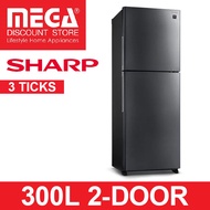 SHARP SJ-RF30E-DS 300L 2-DOOR FRIDGE (3 TICKS)