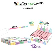 FlexOffice FlexLiner Pastel Highlighter (5mm x Box of 12) FO-HL009