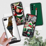 Black Soft Case iPhone 17 17Pro 17Pro Max 17 Air Y3R8 Free Palestine Flag Phone Case
